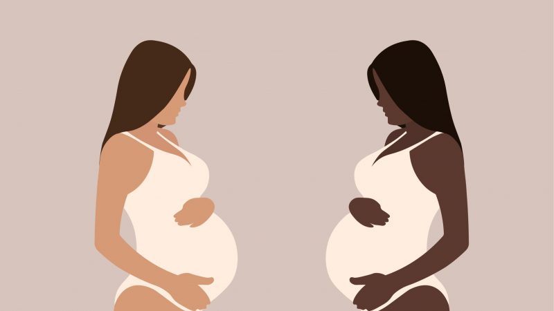 Illustration of two pregnant women